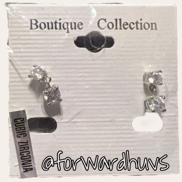 Boutique Collection Cubic Zirconia Earrings Sets (2) - Picture 4 of 9